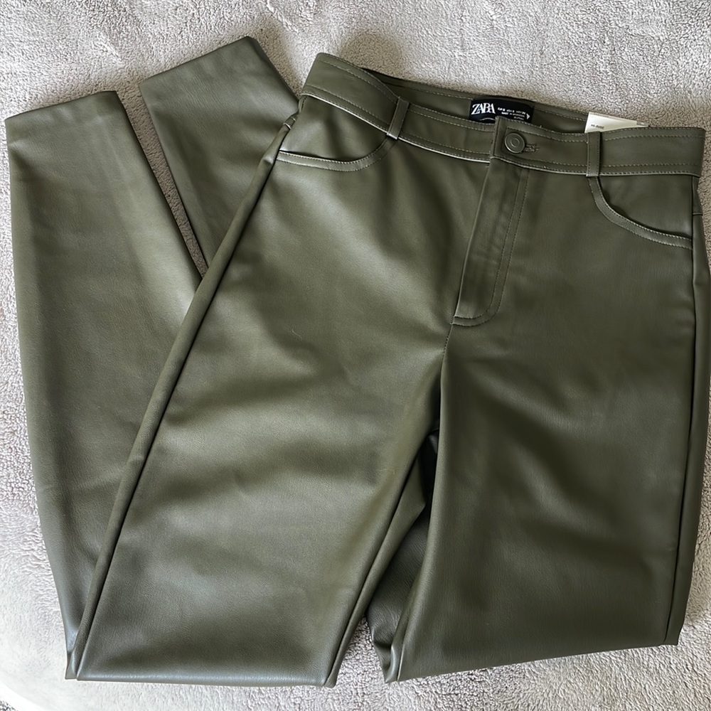 Zara faux leather pants/leggings